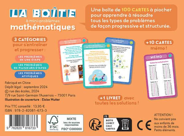 La boîte à mini-problèmes mathématiques - CM1-CM2-6e