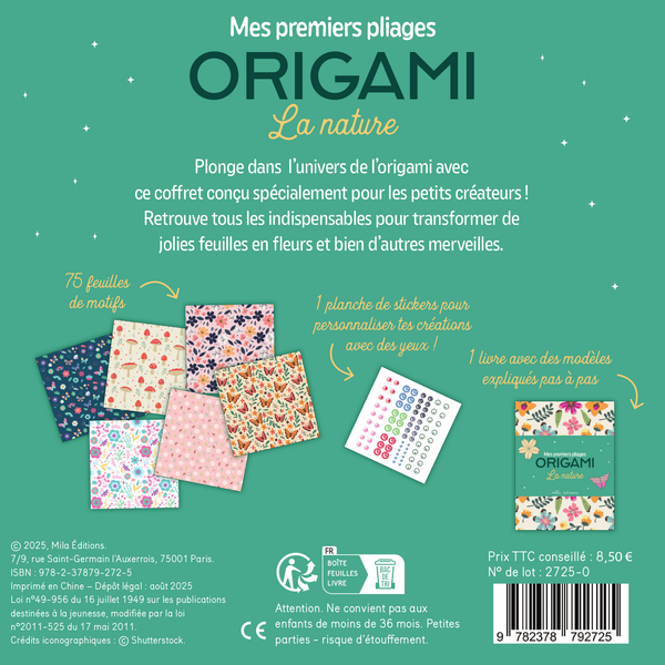 Mes premiers pliages origami - La nature (coffret)