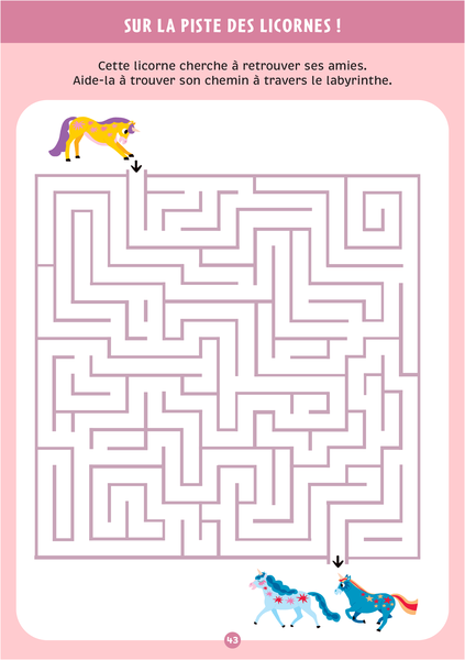 Les licornes - Mon bloc de jeux