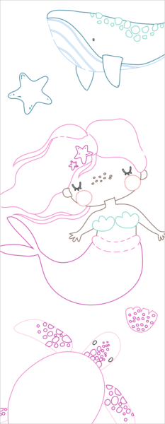 Sirènes merveilleuses - Mes petites cartes à colorier