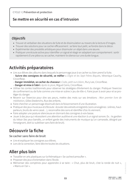 Les Fiches de l'école - Apprendre à porter secours Cycles 1, 2, et 3