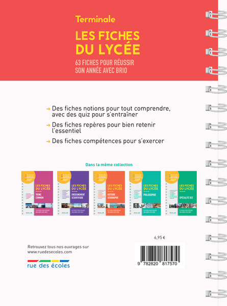 Les Fiches du lycée - Terminale - Spécialité mathématiques