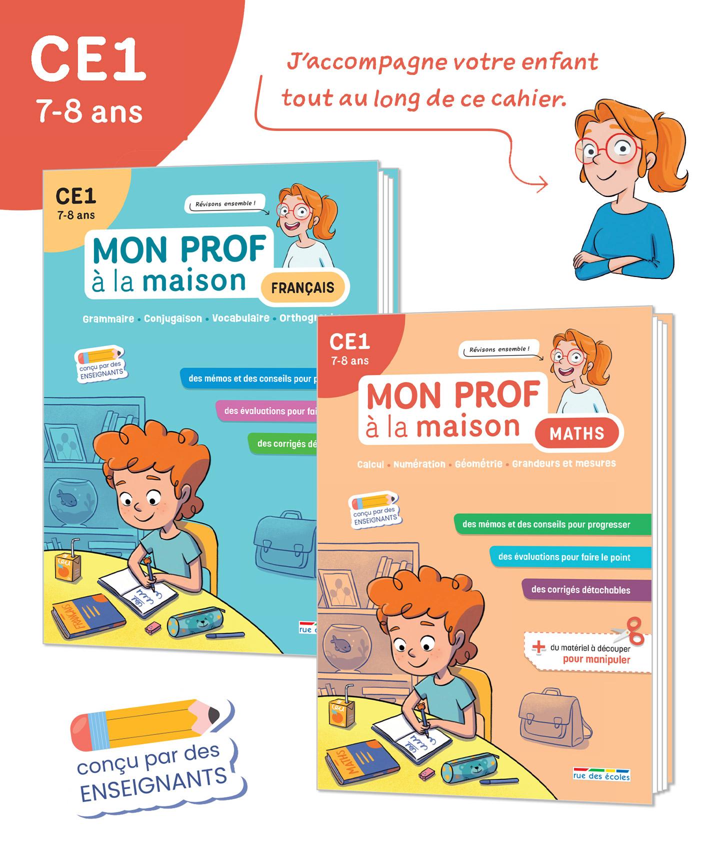 Lot CE1 « Mon prof à la maison » (2 titres)