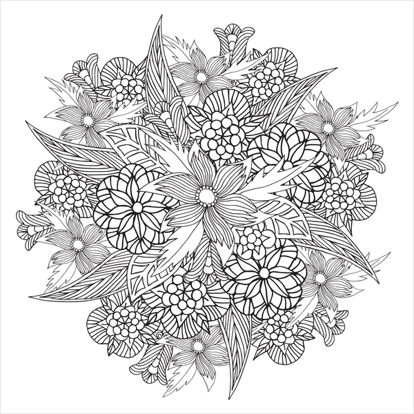 Coffret Coloriages - Mandalas végétaux