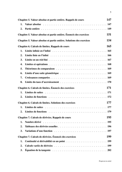 Progresser en calcul - Spécialité Mathématiques