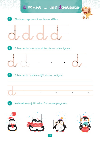 Mon cahier d'activités effaçables - Lettres minuscules MS-GS