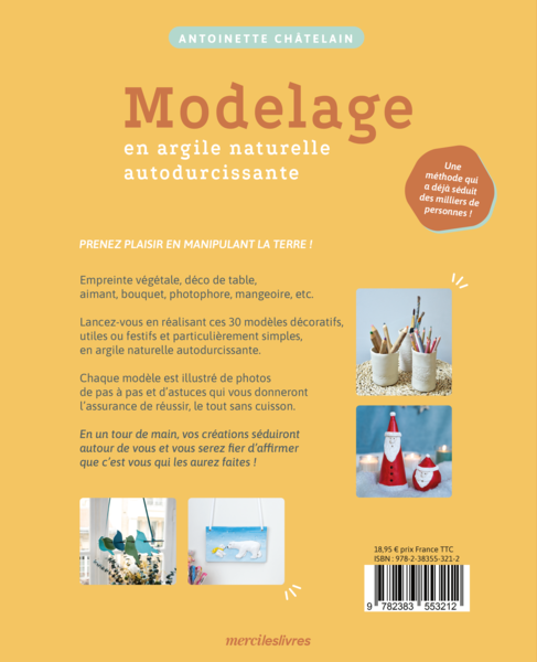 Modelage en argile naturelle autodurcissante