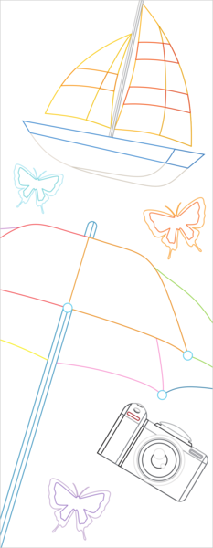 Vive les vacances - Mes petites cartes à colorier