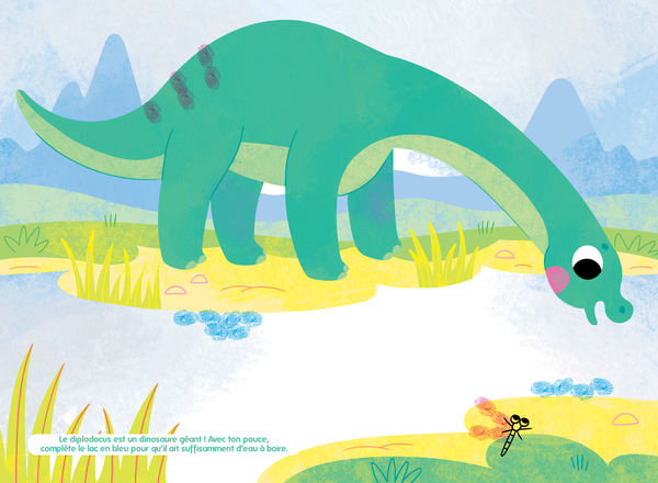 Mes dessins faciles avec les doigts - Découvrons les dinosaures