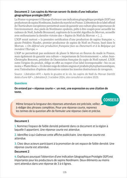 Annales Brevet - Histoire-géo-EMC - 3e - 2027