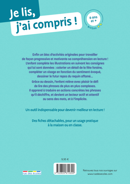 Je lis, j'ai compris ! Lecteur intermédiaire (6 ans et plus)