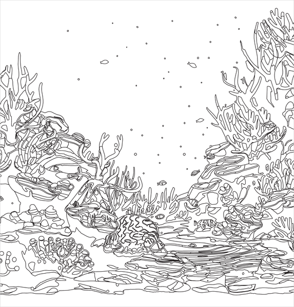 Bleu océan - Coloriages pour me détendre