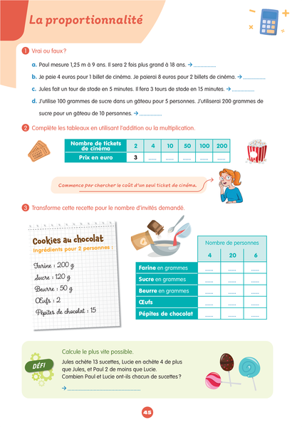 Mon prof à la maison - Maths CM1