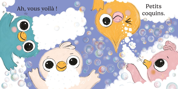 Au bain, Poussin !