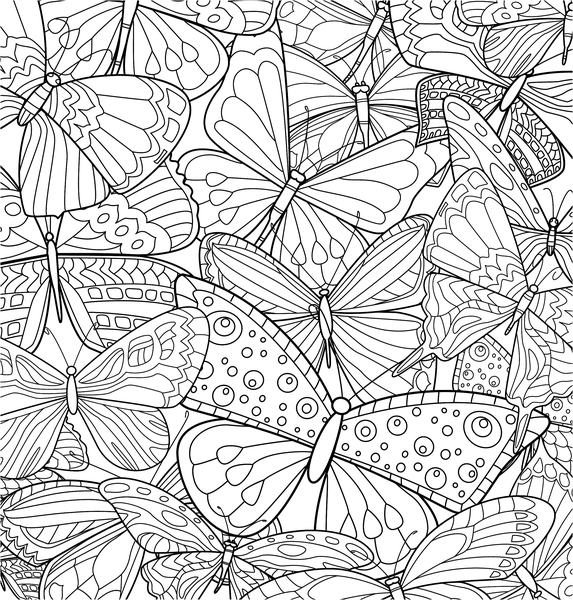 Papillons vagabonds - Coloriages pour me détendre