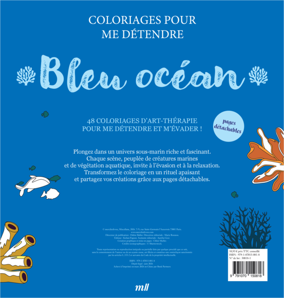 Bleu océan - Coloriages pour me détendre