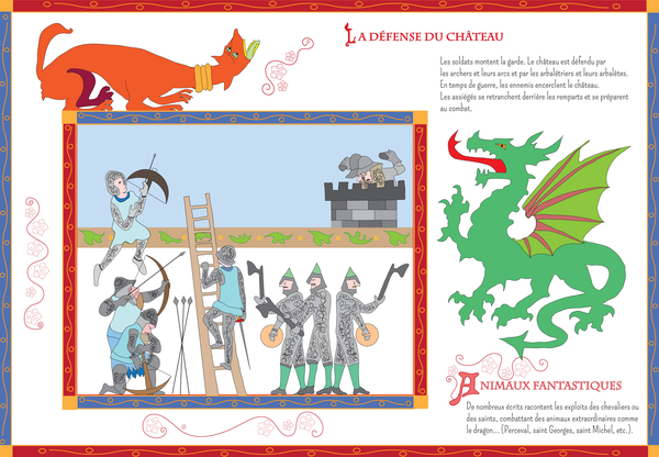 Pochette - Mon château fort à déplier, colorier et décorer !