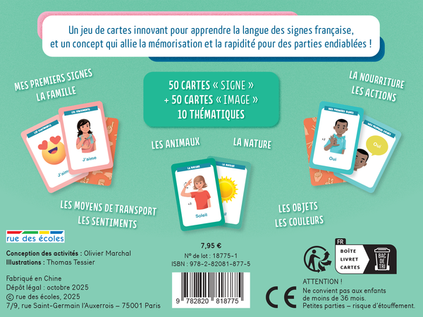 Mes cartes à jouer - Langue des signes, dès 7 ans