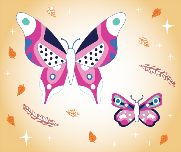 Mes jolies cartes scintillantes - Papillons étincelants