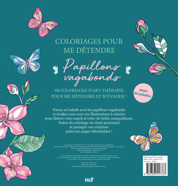 Papillons vagabonds - Coloriages pour me détendre
