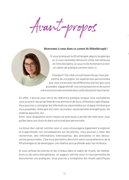 Mon carnet de lithothérapie
