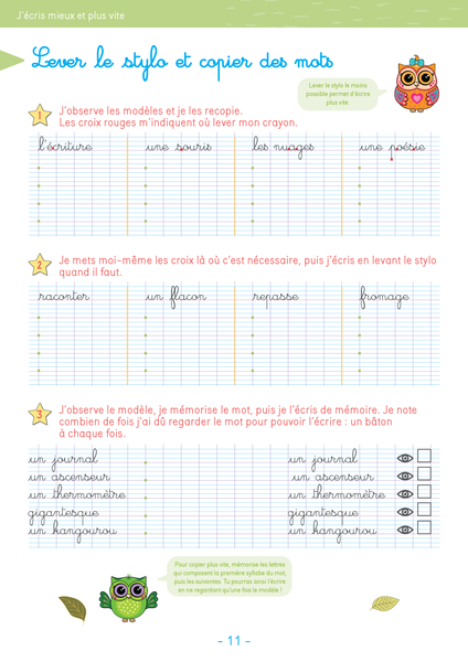 Mon cahier d'écriture CE1 - Perfectionnement