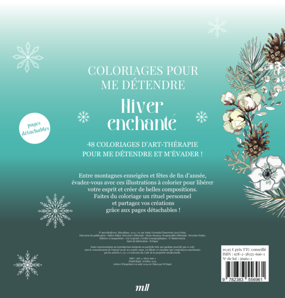 Hiver enchanté - Coloriages pour me détendre
