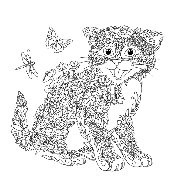 Chats malicieux - Coloriages pour me détendre
