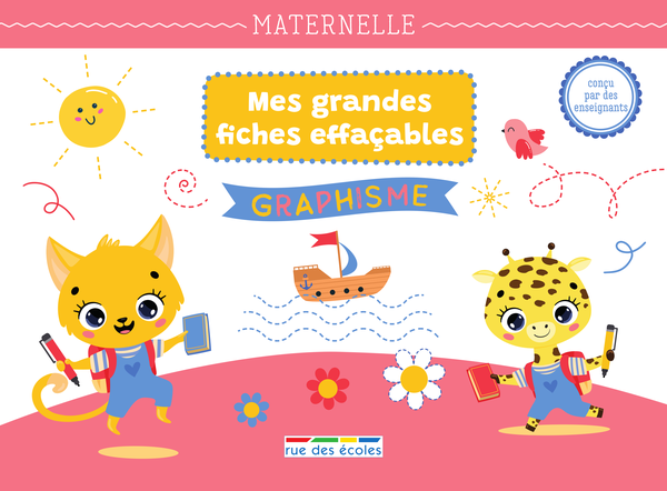 Lot Mes grandes fiches d'entraînement effaçables - Maternelle (2 titres)