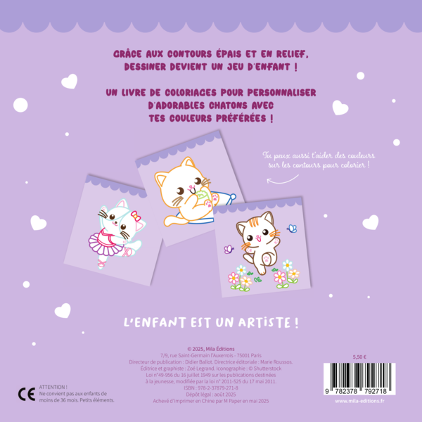 Mes mignons chatons à colorier sans dépasser