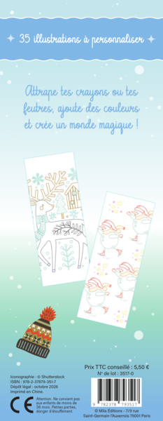 Hiver magique - Mes petites cartes à colorier