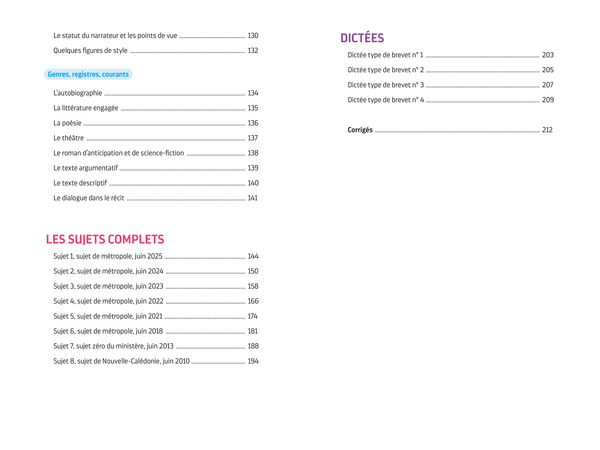 Brevet assuré - Français - 3e