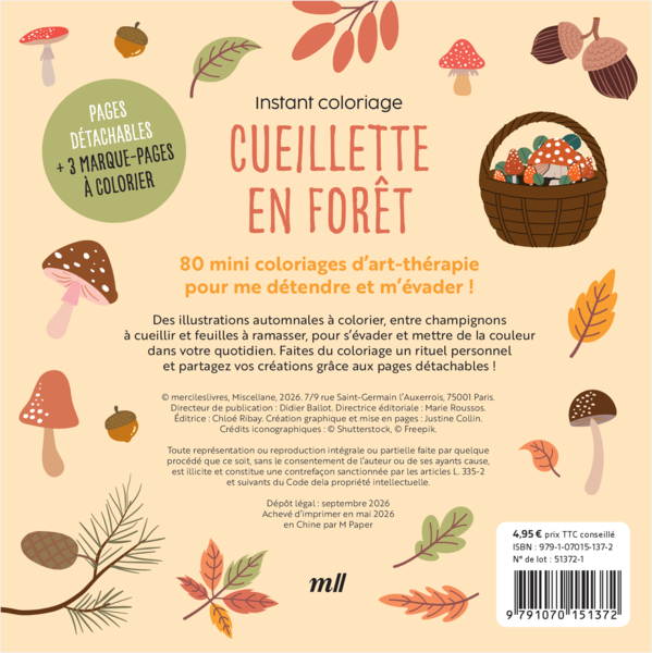 Instant coloriage - Cueillette en forêt
