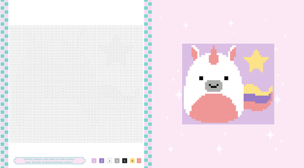 Mes adorables coloriages pixels - Kawaï