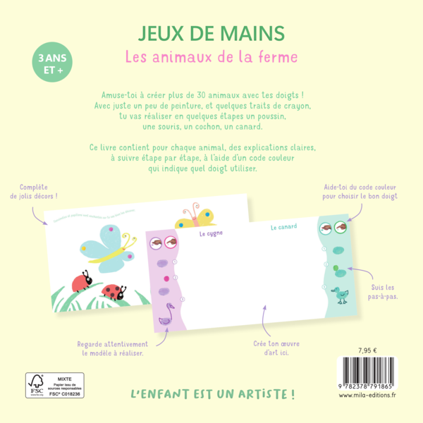Je peins avec mes doigts - Les animaux de la ferme