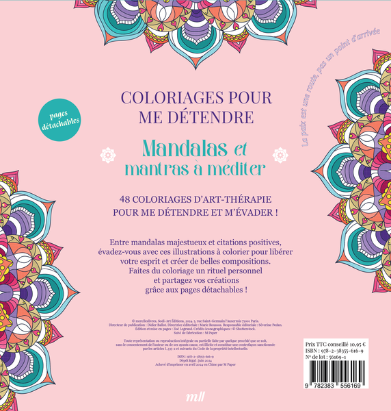 Mandalas et mantras à méditer - Coloriages pour me détendre