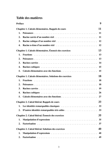 Progresser en calcul - Spécialité Mathématiques
