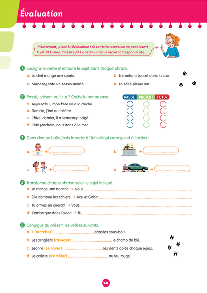 Mon prof à la maison - Conjugaison CE1