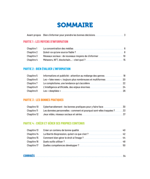 Je sais (enfin !) m'informer, Première et Terminale