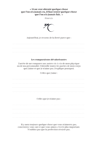 Mon Bullet Journal de confiance en soi