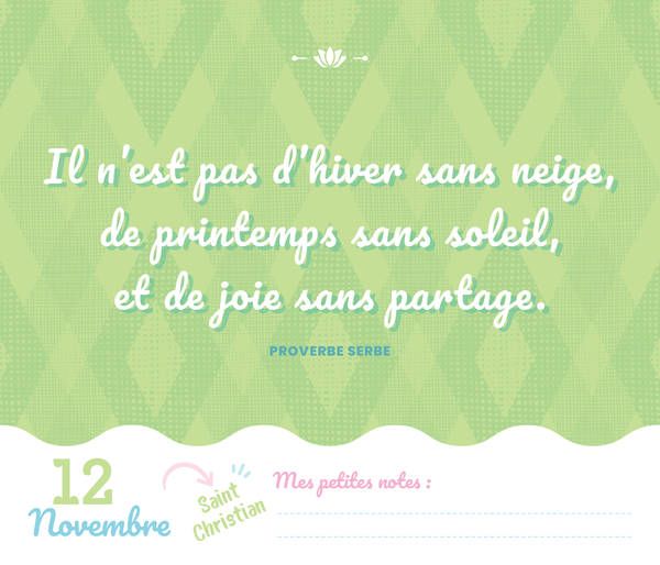 Calendrier Jour après jour - Ambiance zen
