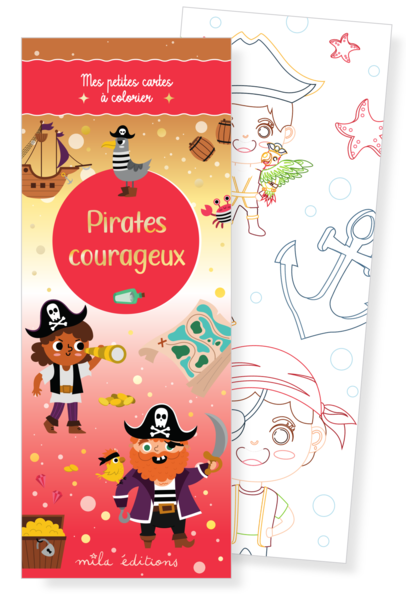 Pirates courageux - Mes petites cartes à colorier