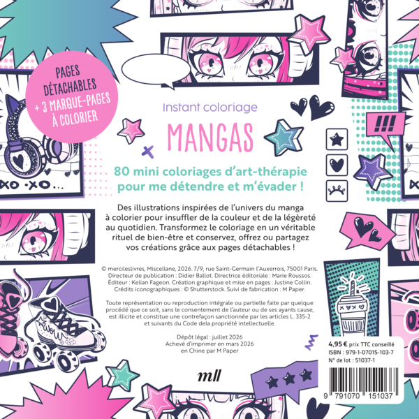 Instant coloriage - Mangas