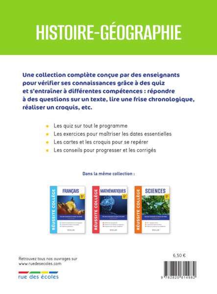 Réussite collège Histoire-Géographie 6e