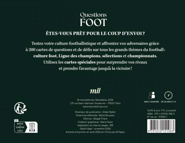Questions foot