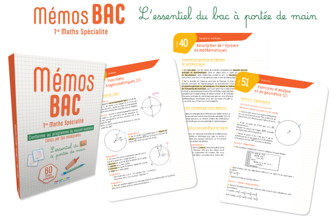 M&eacute;mos Bac 1re Maths Sp&eacute;cialit&eacute;