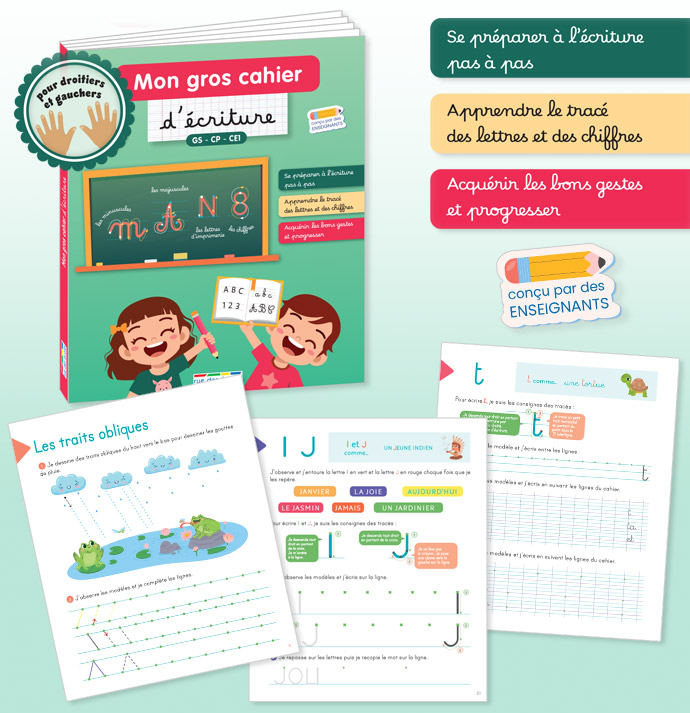 Mon gros cahier d'écriture GS-CP-CE1
